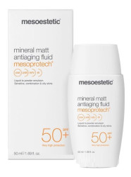 Мінеральний крем-флюїд з антивіковим ефектом Mesoestetic Mineral Matt Antiaging Fluid SPF 50+, 50 мл