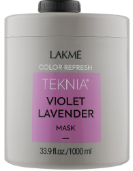 Маска для оновлення кольору фіолетових відтінків волосся Lakme Teknia Color Refresh Violet Lavender Mask, 1000 мл