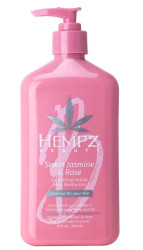 Зволожуюче молочко для тіла "Солодкий жасмін-троянда" з колагеном Hempz Sweet Jasmine and Rose Herbal Body, 500 мл