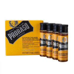 Розігріваюча олійка для догляду за бородою Proraso Wood & Spice Beard oil, 4х17 мл