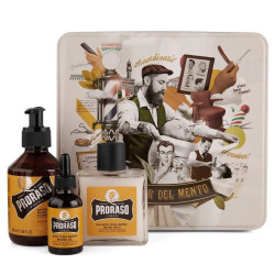 Набір для догляду за бородою в металевій коробці Proraso Metal Box Beard Care Wood & Spice Gift Set