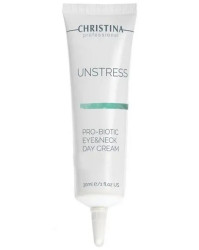 Денний крем для очей та шиї Christina Unstress Probiotic Day Eye&Neck SPF 8, 30 мл