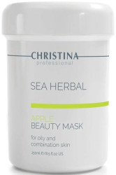 Яблочная маска для жирной и комбинированной кожи Christina Sea Herbal Beauty Mask Green Apple, 250 мл