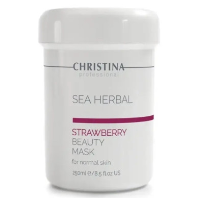 Клубничная маска красоты для нормальной кожи Christina Sea Herbal Beauty Mask Strawberry, 250 мл