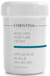 Увлажняющий крем с маслом шиповника и моркови для сухой кожи Christina Rose Hips Moisture Cream With Carrot Oil, 250 мл