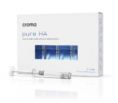 Высококонцентрированная жидкая маска на основе гиалуроновой кислоты Croma Pure HA liquid mask, 4х1 мл