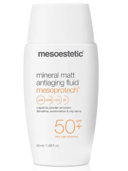 Мінеральний матуючий флюїд для жирної шкіри Mesoestetic Mesoprotech Mineral Matt Antiaging Fluid SPF50, 50 мл