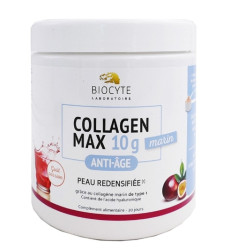 Харчова добавка в порошку з колагеном та гіалуроновою кислотою Biocyte Collagen Max 10g Marin, 20х13 г