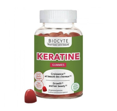 Капсули жувальні для росту волосся Biocyte Keratine Gummies, 60 шт