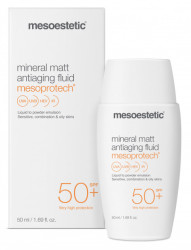 Мінеральний матуючий антивіковий крем Mesoestetic Mineral Matt Antiaging Fluid SPF 50, 50 мл