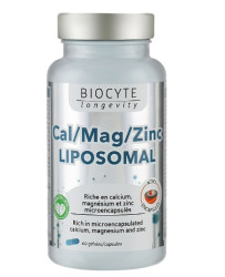 Витамины для укрепления костей, нервной системы и когнитивной функции Biocyte Longevity Cal/Mag/Zinc Liposomal, 60 шт