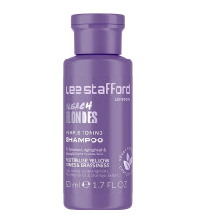 Тонирующий фиолетовый шампунь для осветленных волос Lee Stafford Bleach Blondes Purple Toning Shampoo, 50 мл