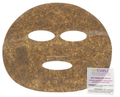 Маска антиоксидантная лифтинговая с зеленым чаем Biotonale Leaf Mask, 1 шт