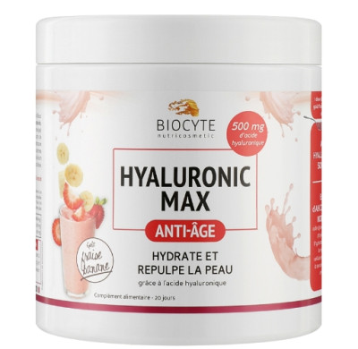 Пищевая добавка в порошке с гиалуроновой кислотой Biocyte Hyaluronic Max Soluble Powder, 20х14 г
