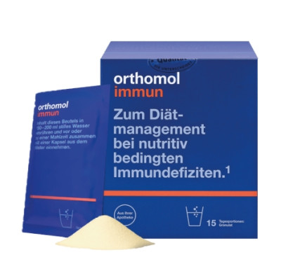 Вітаміни в гранулах для імунної системи Orthomol Immun, 15х15г