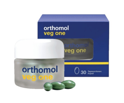 Витамины для поддержки организма веганам, вегетарианцам, при диете, посте Orthomol Veg One, 30 шт