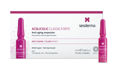 Ампули з гліколевою кислотою сильної дії Sesderma Acglicolic Classic Ampoules Forte, 10х1.5 мл