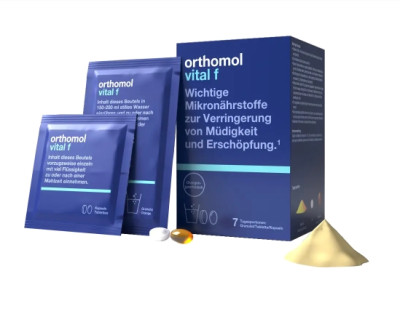 Вітаміни в гранулах від стресу Апельсин Orthomol Vital F №7, 7 днів