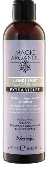 Регенерирующий шампунь для нейтрализации желтизны Nook MAGIC ARGANOIL Blonde Story, 250 мл