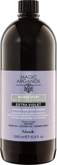 Регенерувальний шампунь для нейтралізації жовтизни Nook MAGIC ARGANOIL Blonde Story, 1000 мл