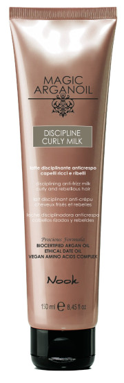 Молочко для гладкості виткого та неслухняного волосся Nook Magic Arganoil Discipline, 150 мл