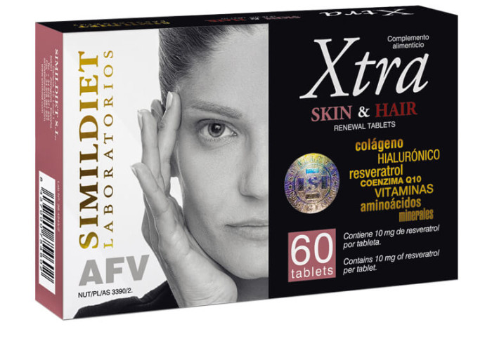 Комплексний підхід до краси шкіри волосся Simildiet Laboratorios Xtra Skin & Hair 60 tablets