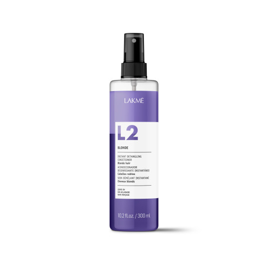 Двухфазный кондиционер для осветленных или седых волос Lakme L2 BLONDE, 300 мл
