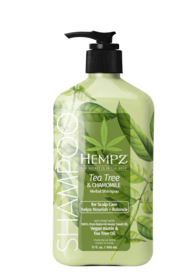 Шампунь для ухода за кожей головы Hempz Tree & Chamomile Shampoo Set with Vegan Biotin for Scalp Care, 500 мл