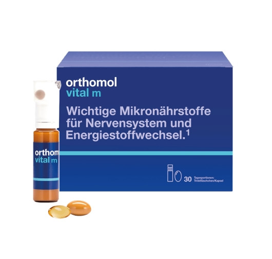 Витамины питьевые от стресса Orthomol Vital M №30, 30 дней
