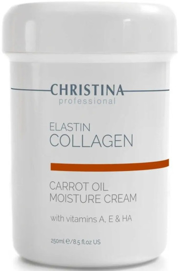 Зволожуючий крем для сухої шкіри Christina Elastin Collagen Carrot Cream, 250 мл