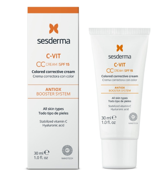 CC-крем для лица SPF 15 Sesderma C-Vit CC Cream SPF 15, 30 мл