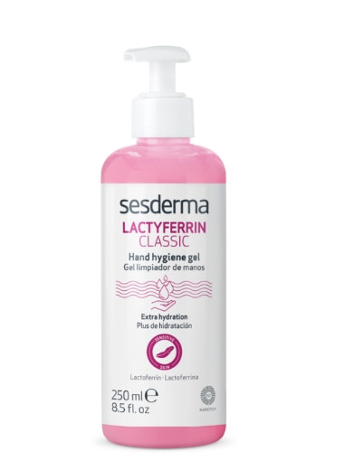 Антибактеріальний гель для дезінфекції рук Sesderma Lactyferrin Sanitizer Hand Gel, 250 мл