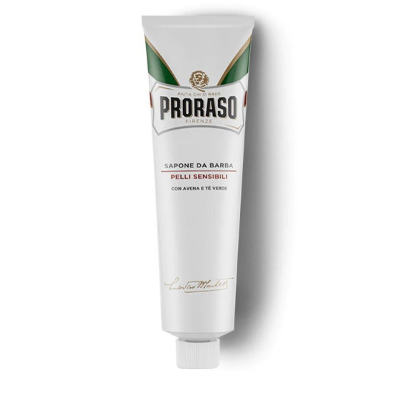 Крем для бритья с экстрактом зеленого чая для чувствительной кожи Proraso White Shaving Cream Tube Sensitive Green Tea, 150 мл