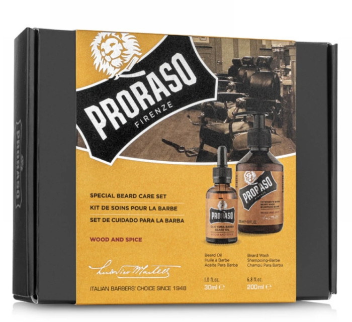 Подарунковий набір для бороди Proraso Duo Pack Oil + Shampoo Wood & Spice