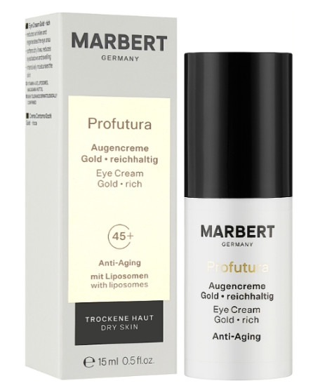 Антивіковий крем по догляду за шкірою очей "Золота лінія" Marbert Profutura Eye Cream Gold rich, 15 мл