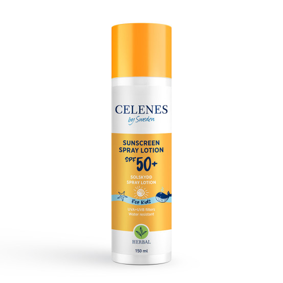 Солнцезащитный спрей-лосьон для детей Celenes Herbal Sunscreen Spray Lotion Kids Spf 50, 150 мл