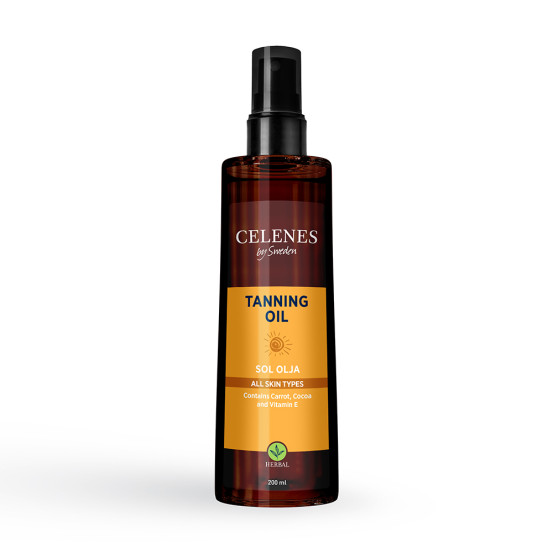 Масло для загара Celenes Herbal Tanning Oil, 200 мл