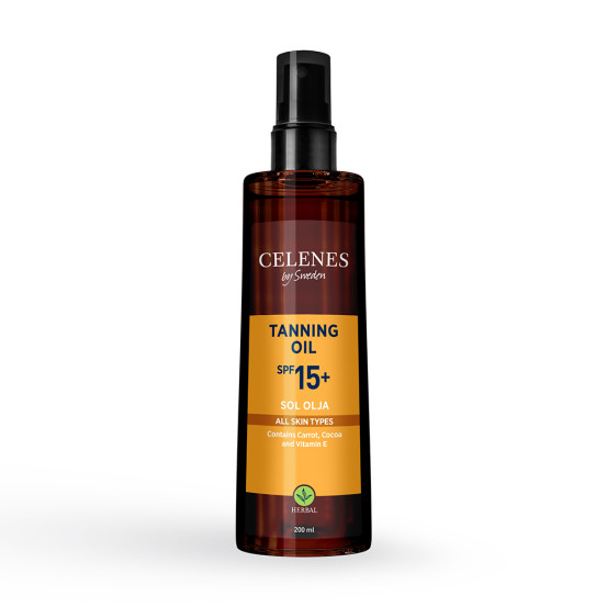 Олія для засмаги Celenes Herbal Tanning Oil Spf 15+, 200 мл