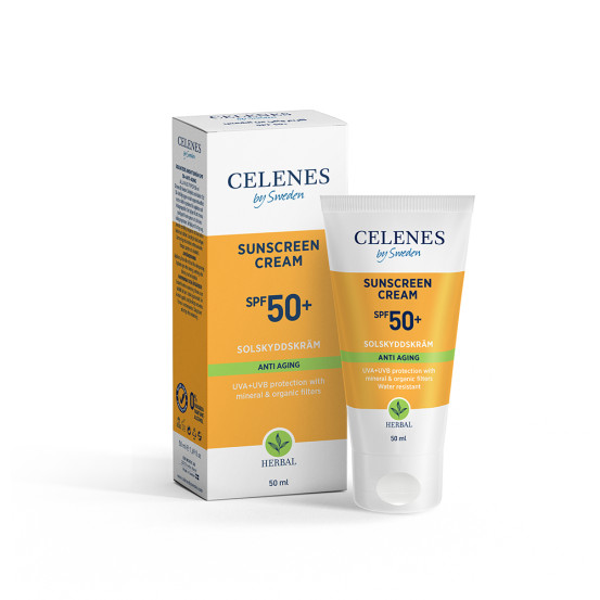 Солнцезащитный крем против старения Celenes Herbal Sunscreen Face Cream Spf Anti Aging 50 Spf, 50 мл