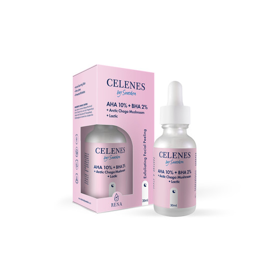 Пилинг-сыворотка для улучшения текстуры кожи Celenes celenes aha+bha+lactic+arctic chaga mushroom, 30 мл