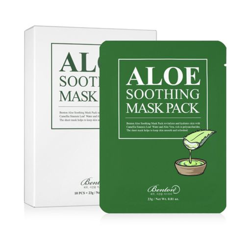 Маска заспокійлива із екстрактом алое Aloe Soothing Mask Benton, 10 шт, 23 гр