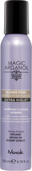 Мус-кондиціонер для нейтралізації жовтизни Nook Magic Arganoil Blonde Story, 200 мл