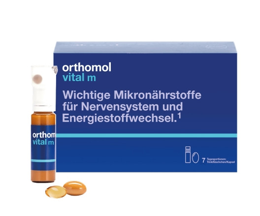 Вітаміни питні від стресу Orthomol Vital M, 7х20 мл + 14 капсул