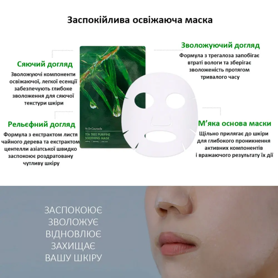 Маска з екстрактом чайного дерева Dr.Ceuracle Tea Tree Purifine Soothing Mask