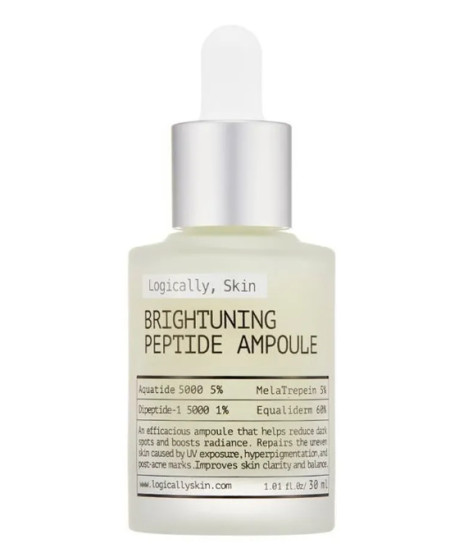 Пептидна сироватка проти пігментних плям та нерівного тону Logically, Skin Brightuning Peptide Ampoule, 30 мл