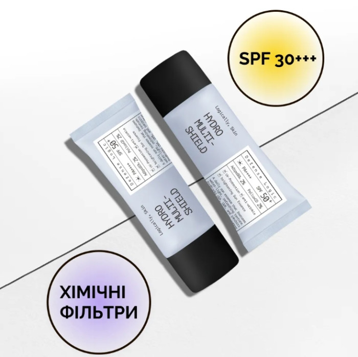 Увлажняющий солнцезащитный флюид для лица Logically, Skin Hydro Multi-Shield Sun Essence SPF30/PA++++, 40 г