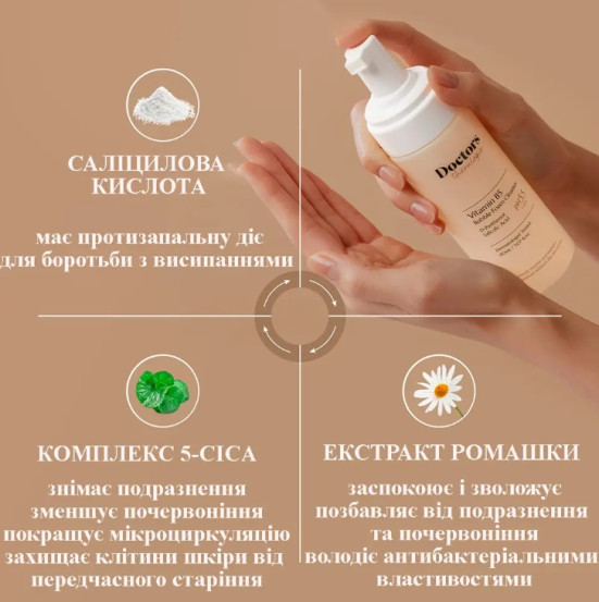 Пенка-мусс для умывания Doctors Vitamin B5 Bubble Foam Cleanser, 150 мл