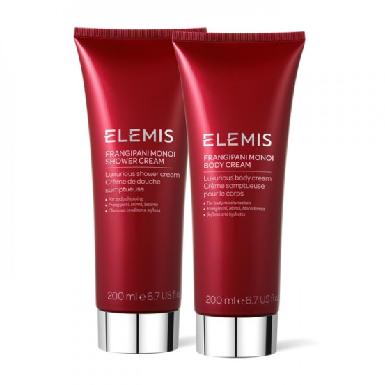 Вишуканий тропічний дует для душу та тіла Франжіпані ELEMIS The Story of Frangipani Monoi Gift Set