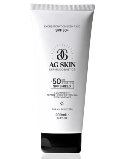 СОНЦЕЗАХИСНИЙ ФЛЮЇД ДЛЯ ТІЛА SPF 50+ AG SKIN EXORESTORATION BODY FLUID SPF 50+, 200 мл