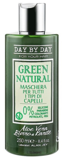 Маска для всіх типів волосся з алое віра та маслом каріте Alan Jey Green Natural Hair Mask, 250 мл